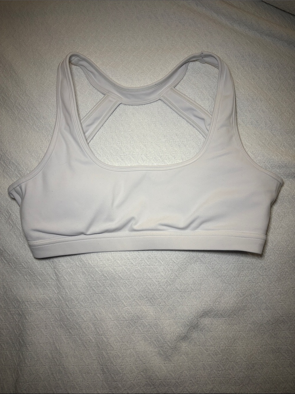 POPFLEX White Racerback Sport Bra